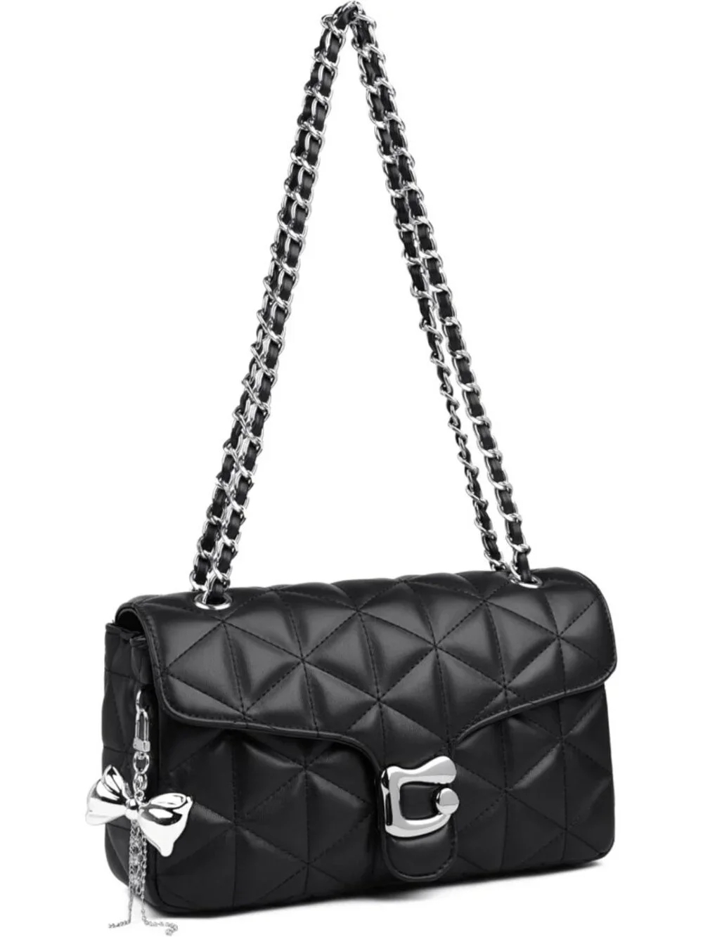 Stylish Quilted Crossbody Bag for Women - Small Leather Shoulder Handbag